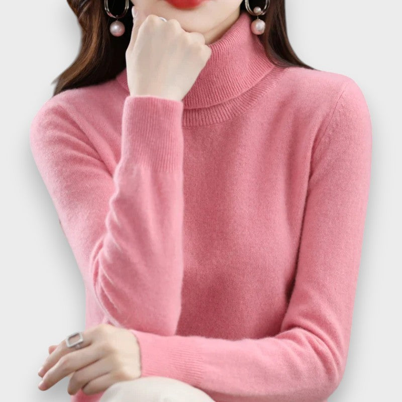 Zoey | Jersey de cuello alto de cachemir