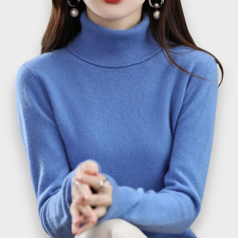 Zoey | Jersey de cuello alto de cachemir