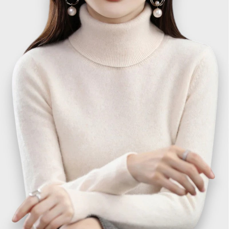 Zoey | Jersey de cuello alto de cachemir