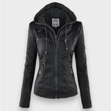 Leni | Chaqueta de Cuero Estilo Motero