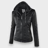 Leni | Chaqueta de Cuero Estilo Motero