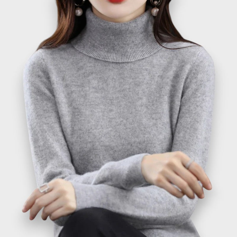 Zoey | Jersey de cuello alto de cachemir