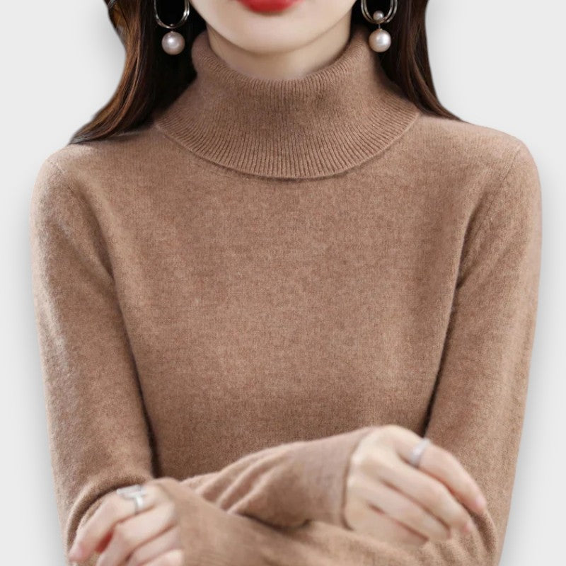 Zoey | Jersey de cuello alto de cachemir