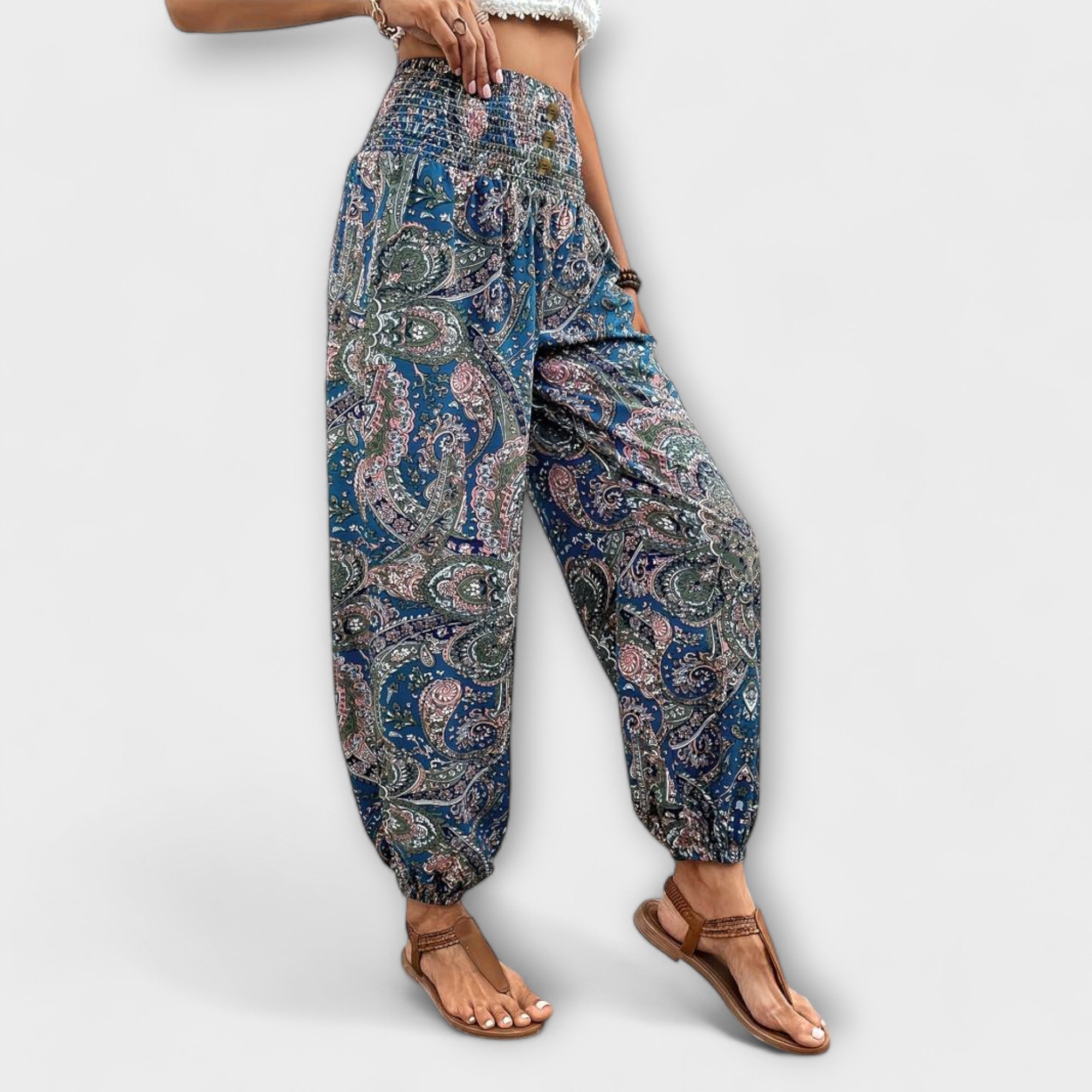 Scarlett – Pantalones con estampado étnico