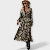 Natalie - Elegante Vestido con Estampado de Leopardo