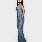 Ivy - Conjunto de Top Elegante con Escote en V y Pantalones