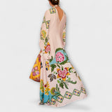 Lisa - Vestido largo elegante con estampado floral y diseño fluido