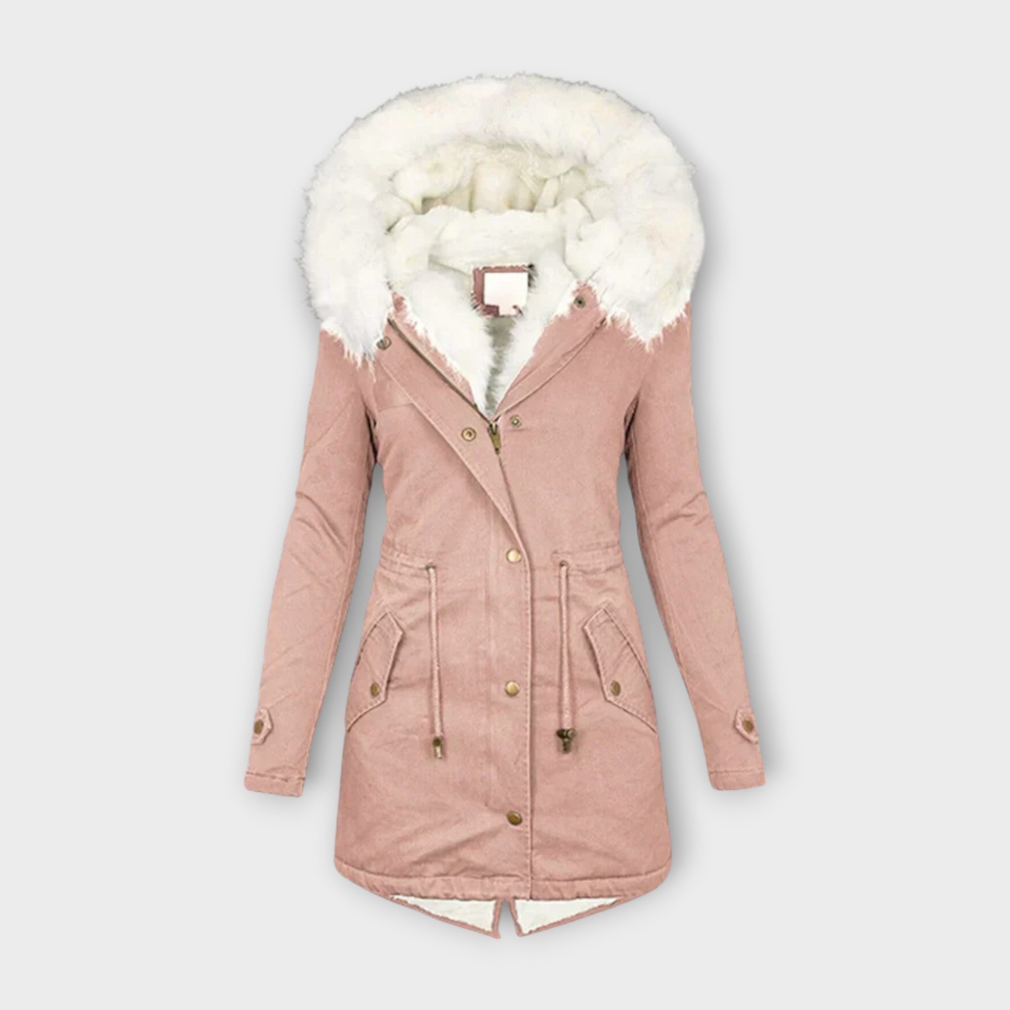 Ivara - Chaqueta de invierno impermeable con forro de piel sintética