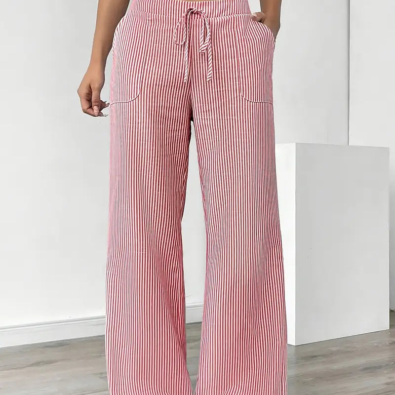 Alina™ | Pantalón Elegante de Rayas con Bolsas