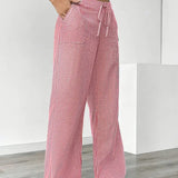 Alina™ | Elegantes pantalones a rayas con bolsillos
