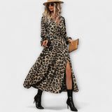 Natalie - Elegante Vestido con Estampado de Leopardo