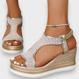 Léa | Elegante sandalia ortopédica sin cordones para mujer con tacón de cuña