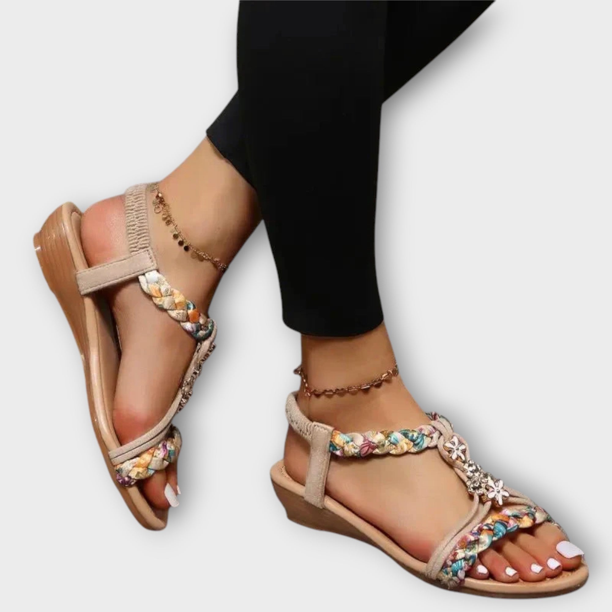 Sandalia bohemia para mujer Bequemi