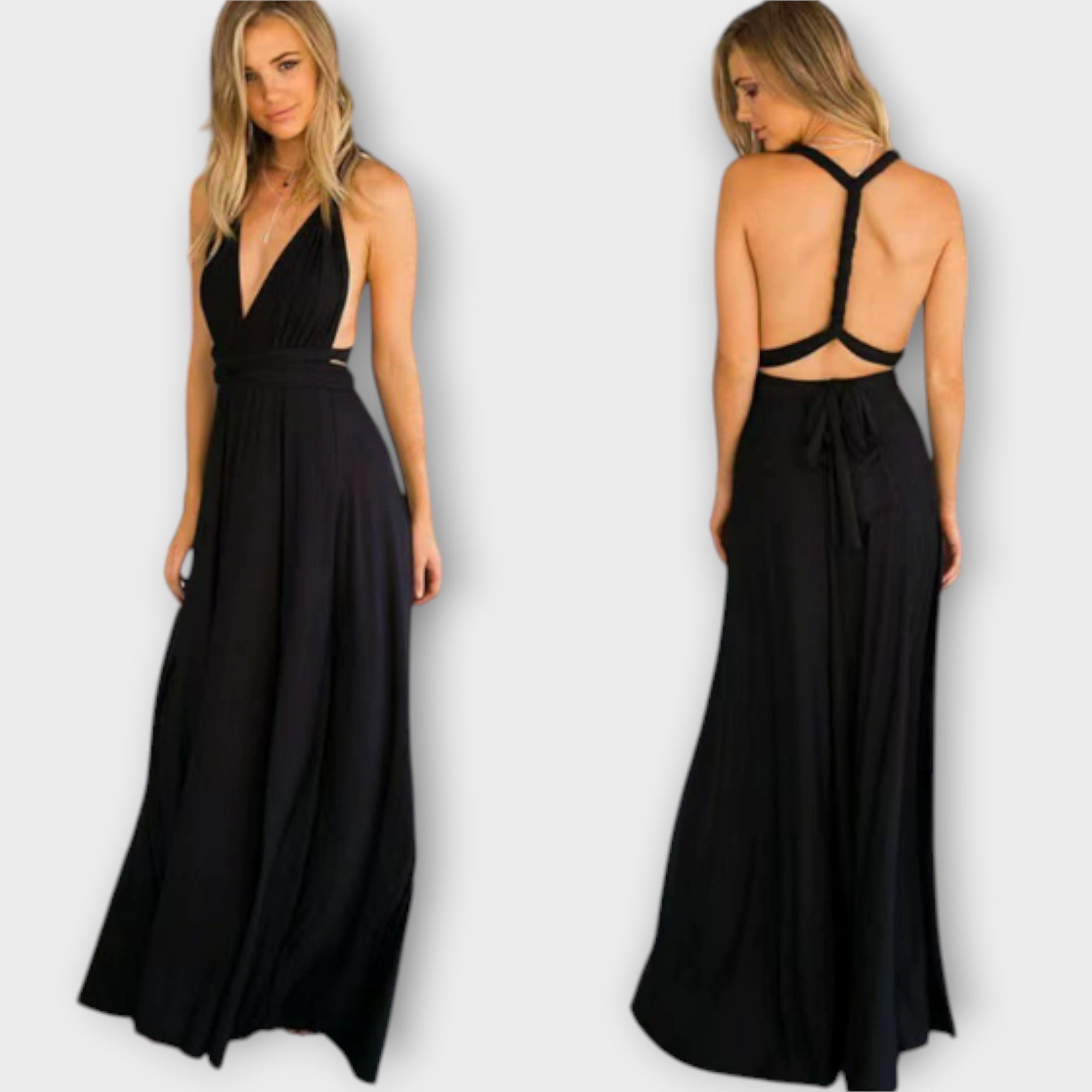 Zara - Vestido largo cruzado