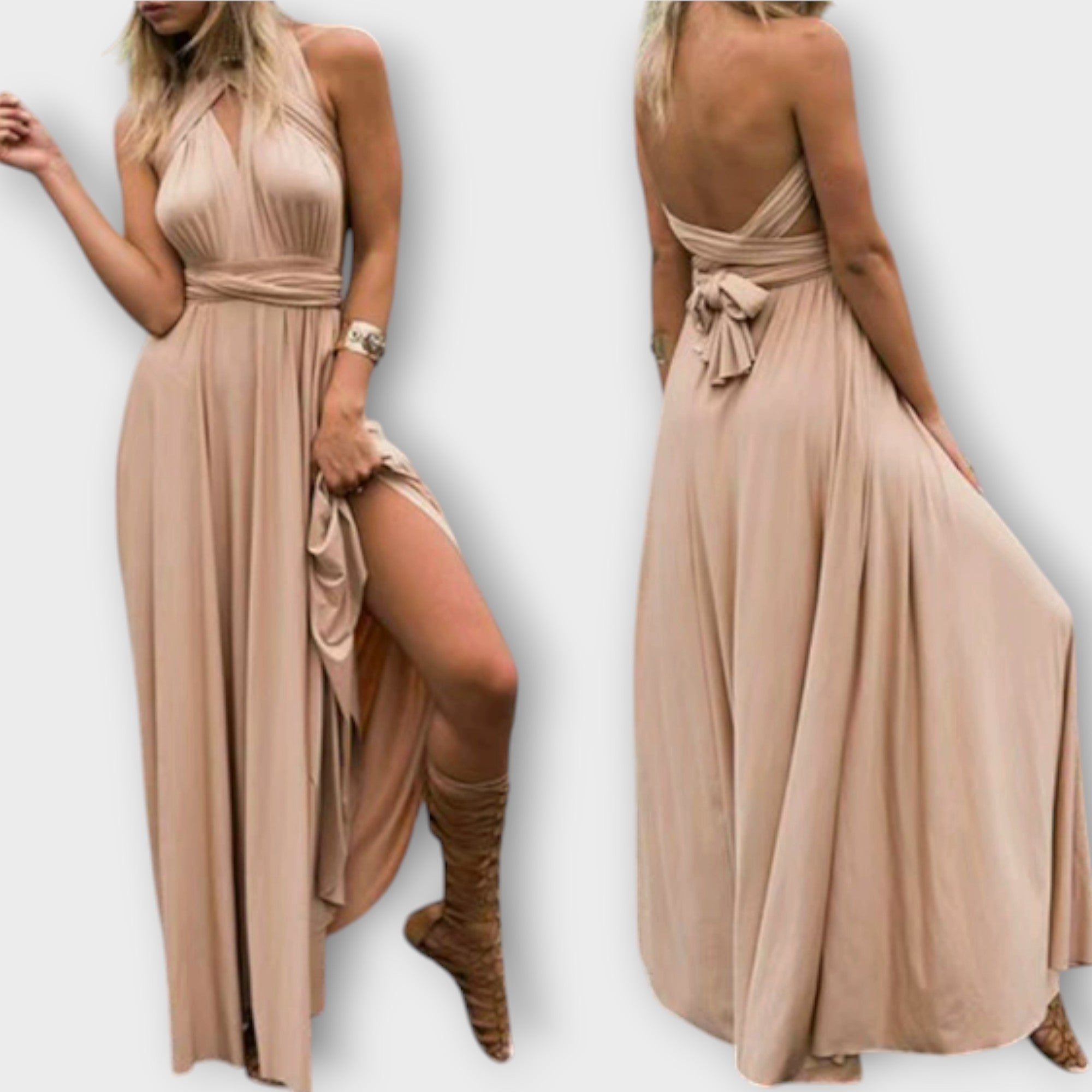 Zara - Vestido largo cruzado