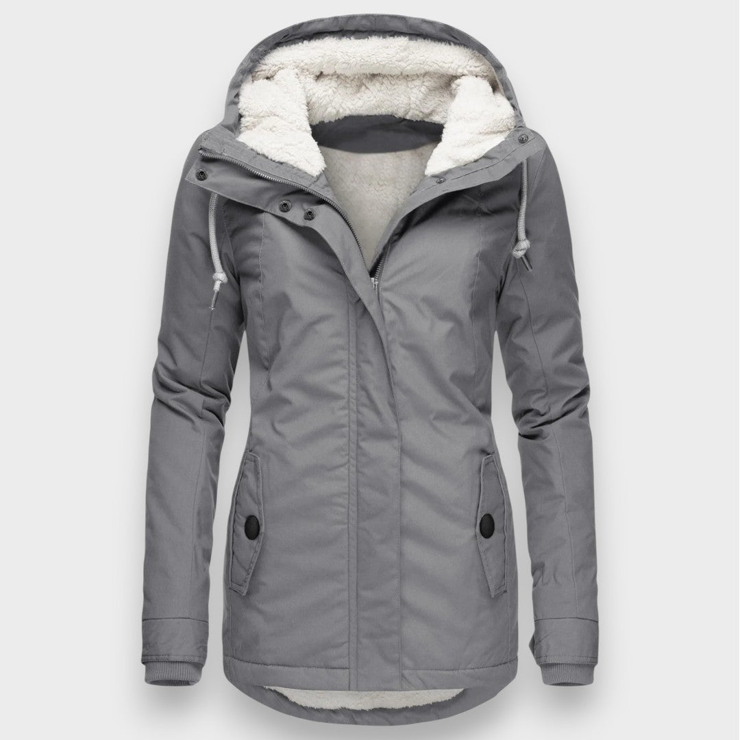 Chloé | Chaqueta larga de forro polar de otoño