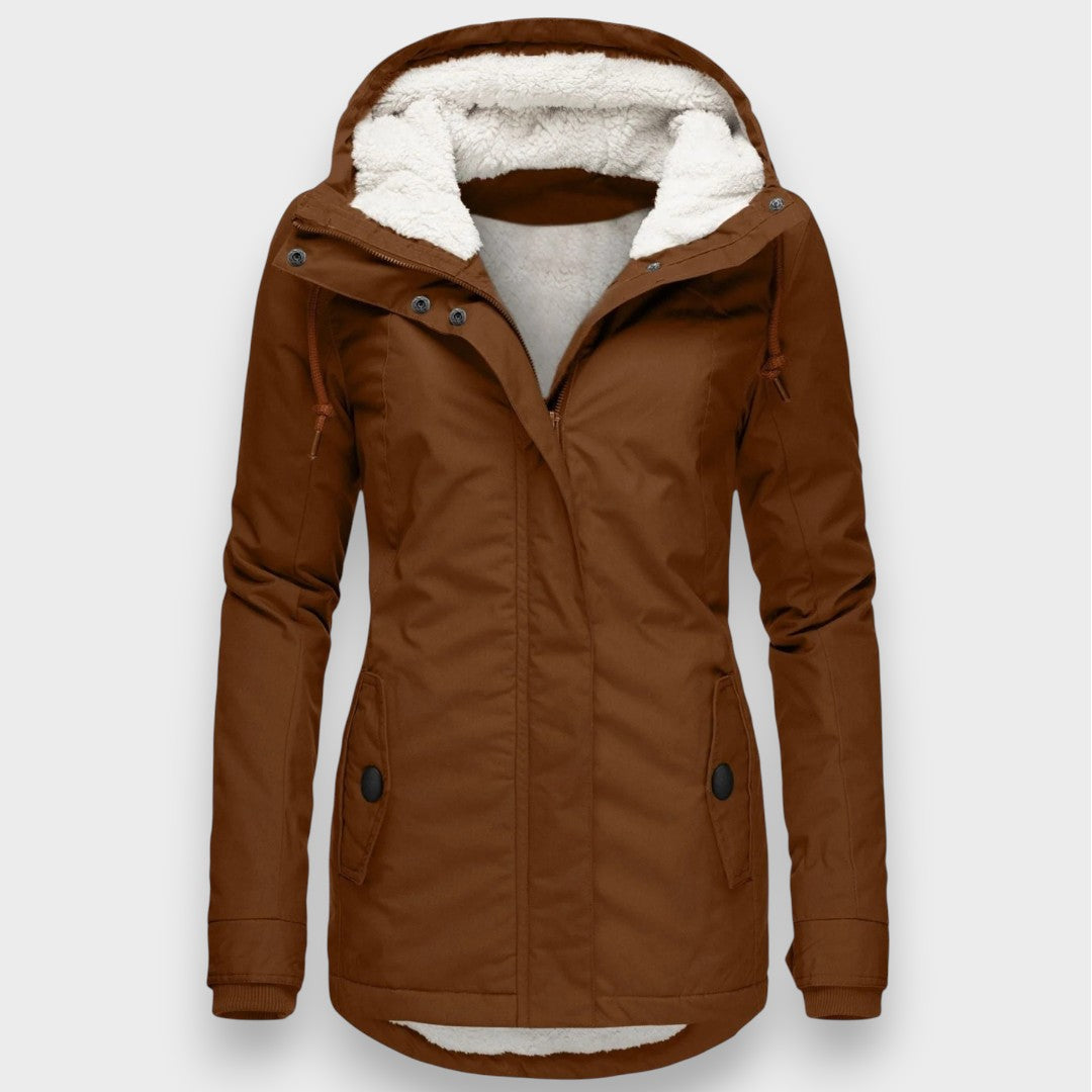 Chloé | Chaqueta larga de forro polar de otoño