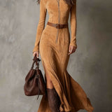 Maxivestido vintage con cinturón