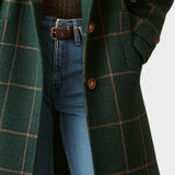 Ruby | Abrigo de tweed a cuadros con solapa retro