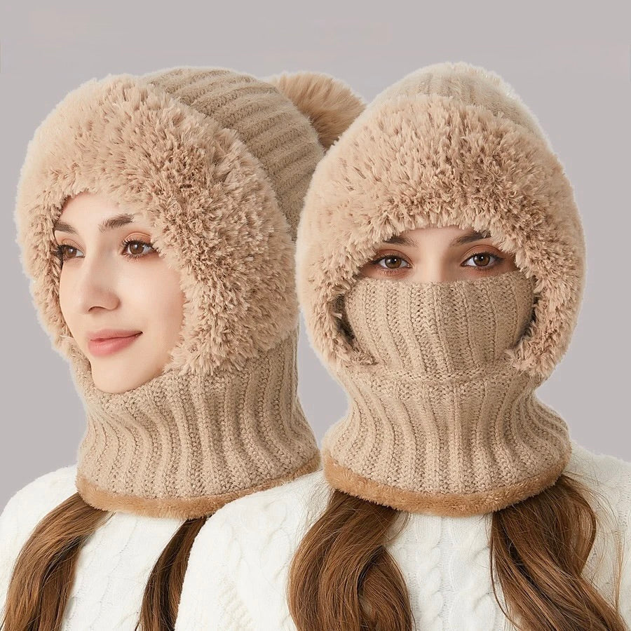 Amélie | Gorro Fluffy Acogedor con Pompón
