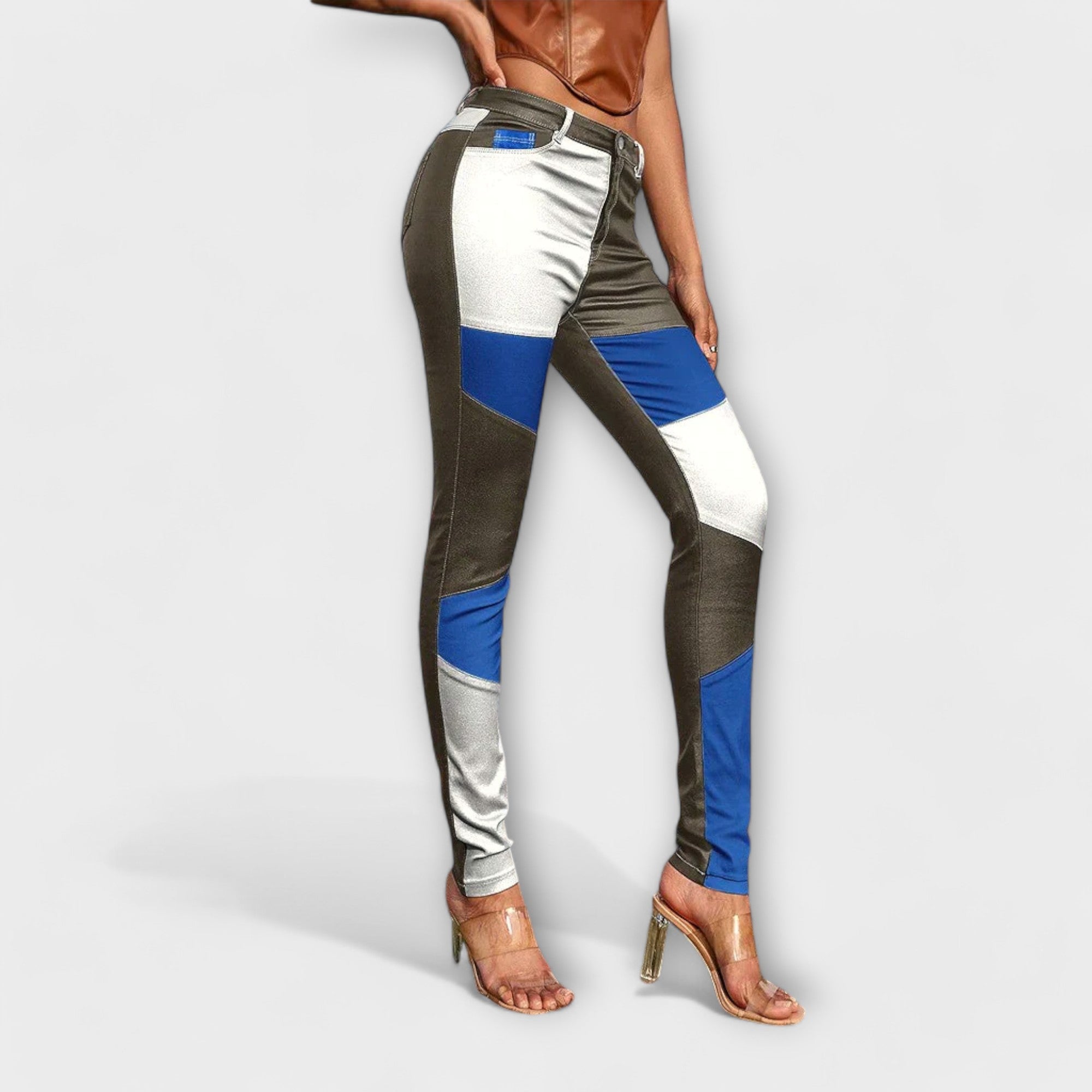 Calliope - Pantalones con estampado color block