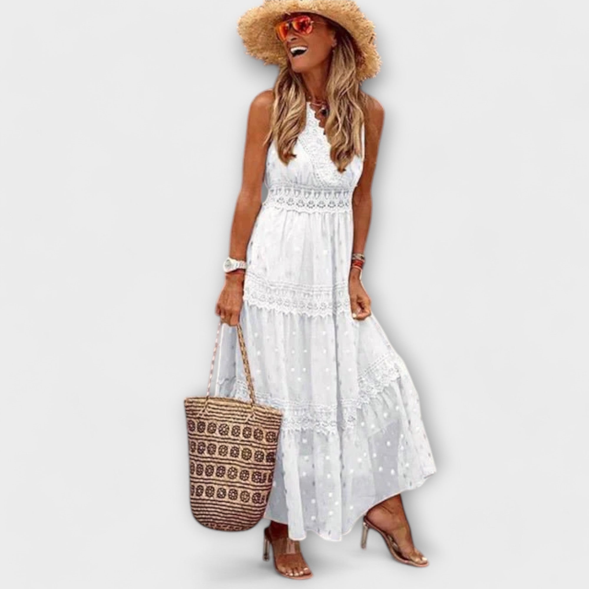 Lola - Maxivestido con encaje bohemio