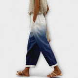 Airish – Pantalones casuales con botones estampados distintivos