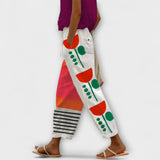 Airish – Pantalones casuales con botones estampados distintivos