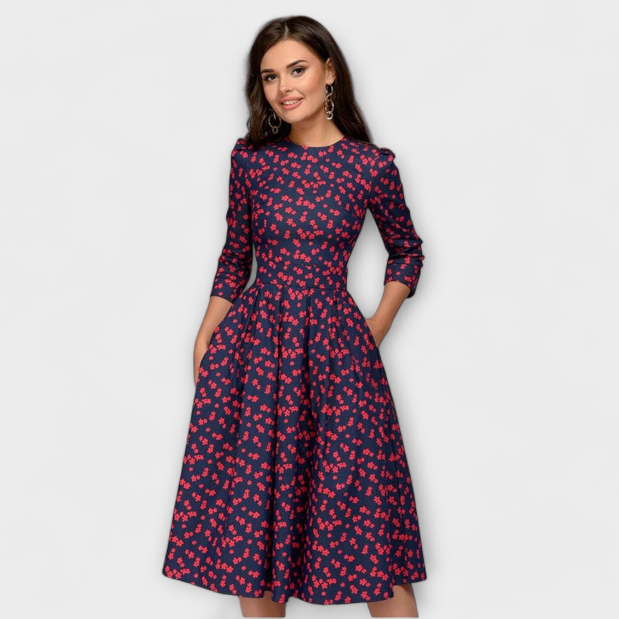 Retrozo - Elegante Vestido hasta la Rodilla