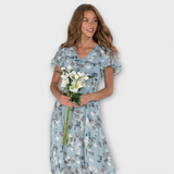 Jasmina | Vestido maxi de gasa floral