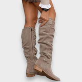 Rose | Botas holgadas de tacón alto hasta la rodilla