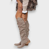Rose | Botas holgadas de tacón alto hasta la rodilla