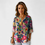 Arlene – Blusa con diseño floral