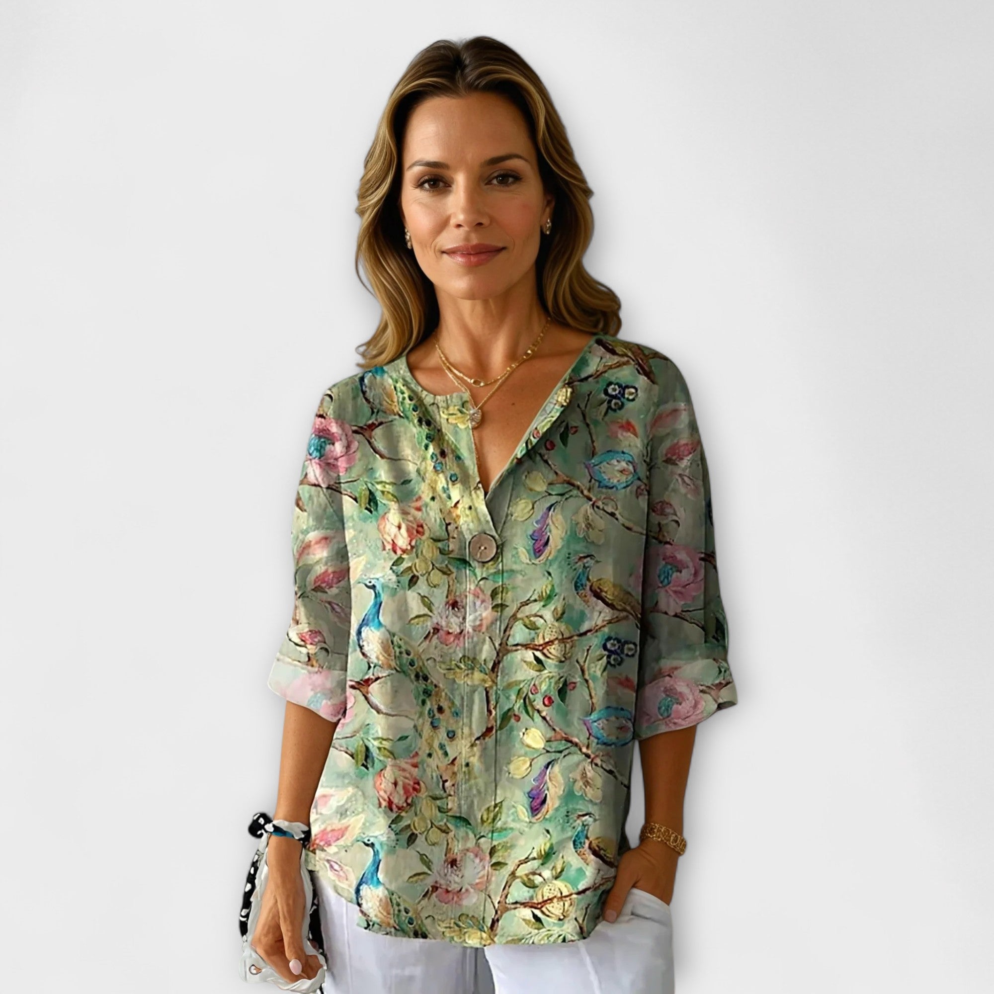 Arlene – Blusa con diseño floral