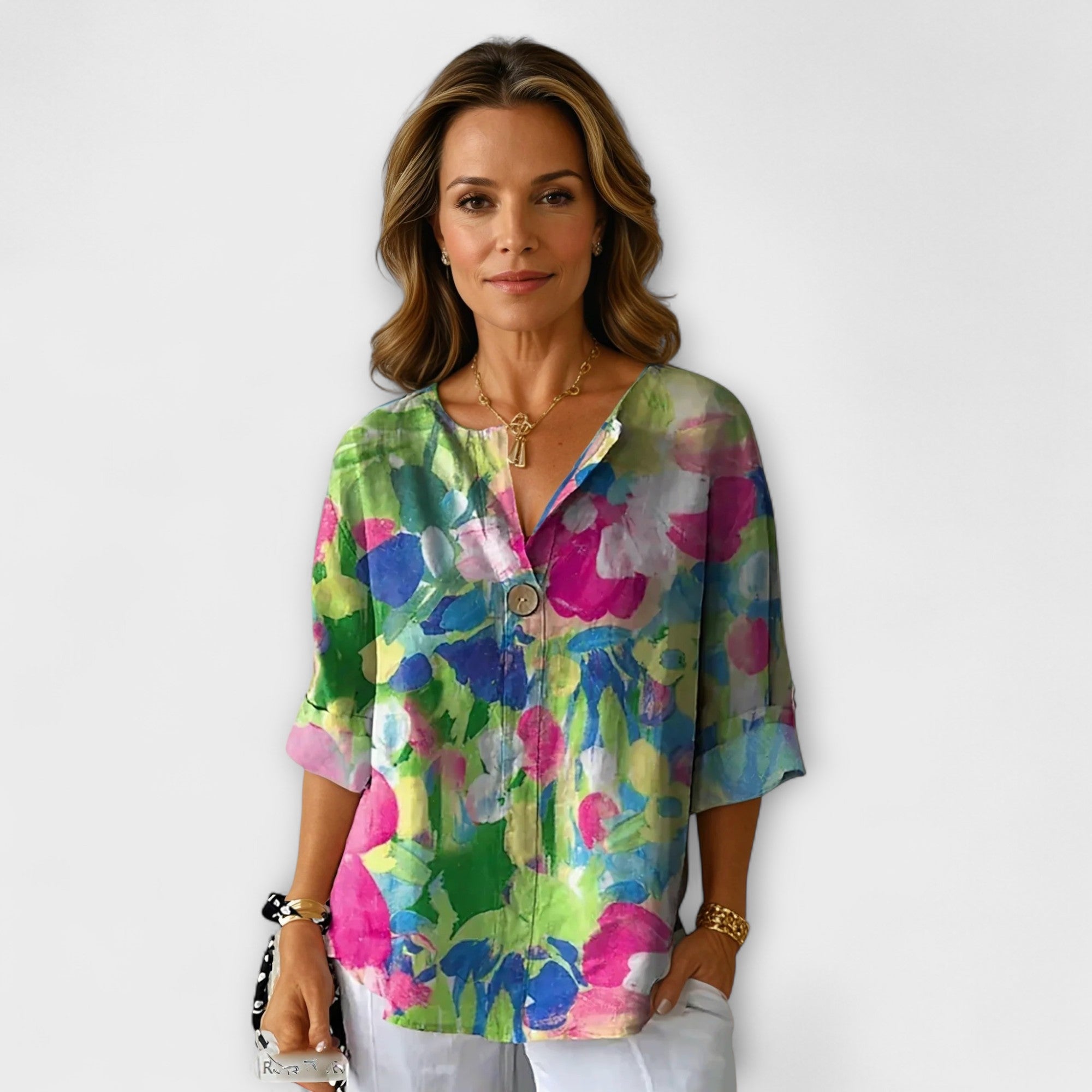 Arlene – Blusa con diseño floral