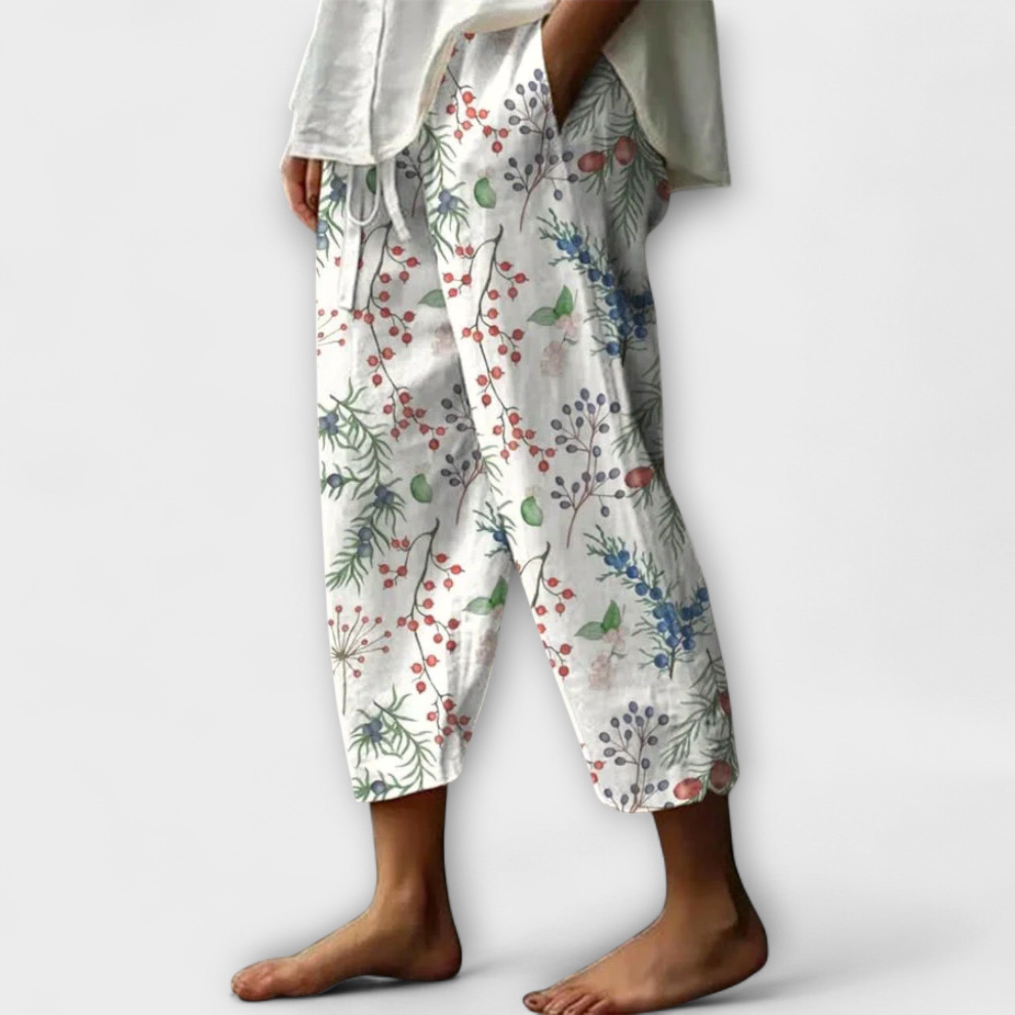 Airish – Pantalones casuales con botones estampados distintivos